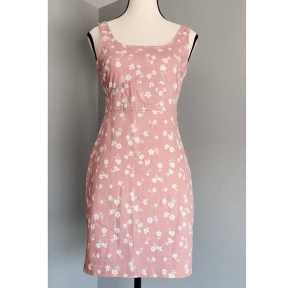 No Boundaries Pink Mini Denim Dress Junior Size US S (3-5) - Picture 1 of 8